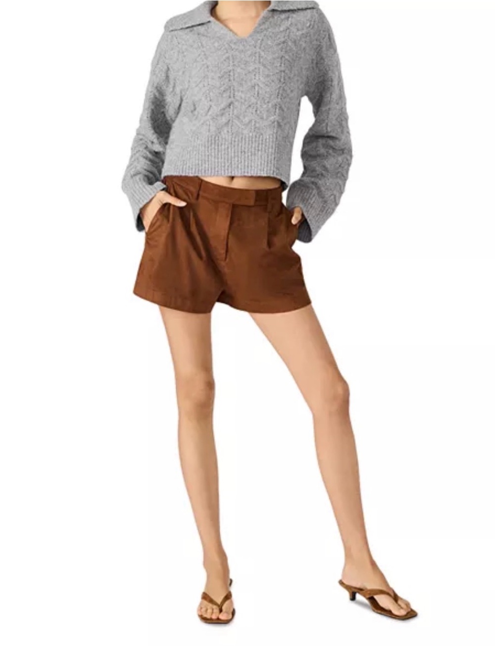 Steve Madden Amelda Faux Suede Tailored Shorts